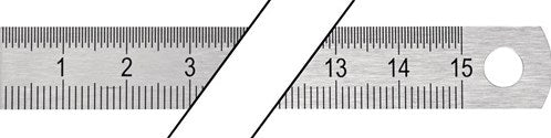 Promat tecwerk Stahllineal | Länge 150 mm | Stahl flexibel | Verteilung b = mm 1 2 mm - 4000858760