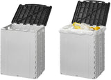 Proplus Abfallbehälter faltbare 35 Liter 25 x 31 x 38 cm grau schwarz