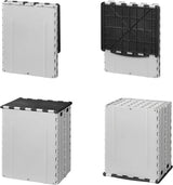 Proplus Abfallbehälter faltbare 35 Liter 25 x 31 x 38 cm grau schwarz