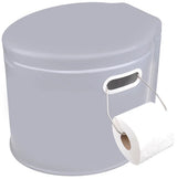 Proplus tragbare Toilette 7 Liter Sitzhöhe 37 cm grau