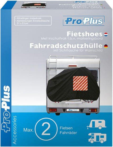 Prophlus Fahrradabdeckung - Schutzabdeckung für 2 Fahrräder, Schwarz, Wasserrepellent, 150 x 74 x 122 cm