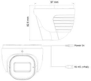 E-Vision-Bereitstellung IP-Kamera Dome 4 MPix 12 V IR-LED 2,8 mm – 7900276
