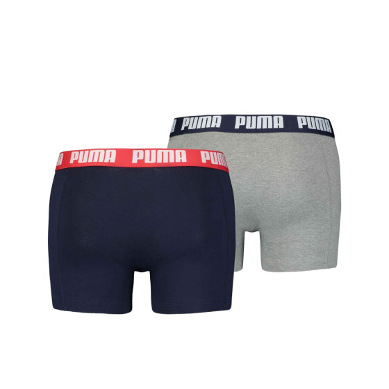 Puma Basic Boxer Short Men (Pack von 2) Graublau Größe s