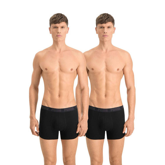 Puma Basic Boxer Short Men (Pack von 2) Schwarze Größe xl