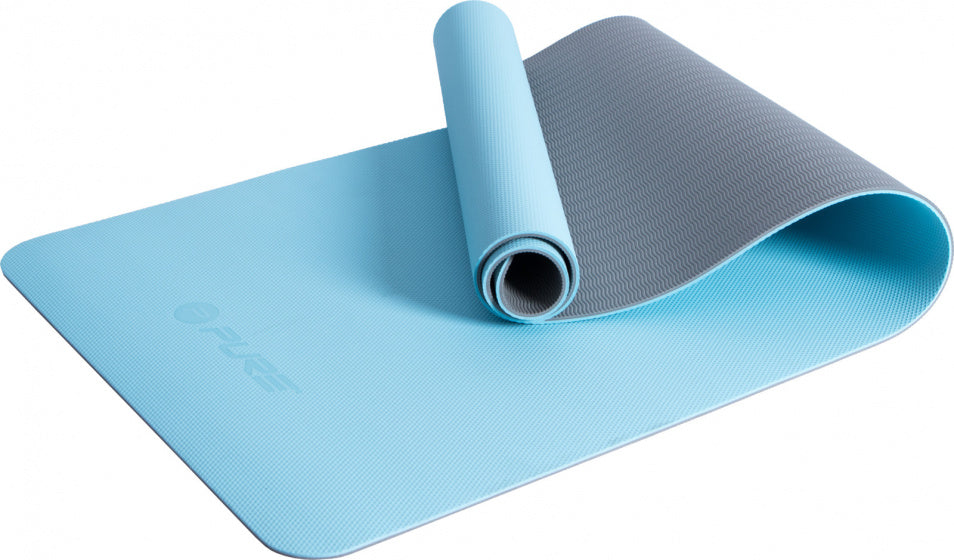 Pure2improve Yogamat 173 x 58 cm Elastomer Gummiblau