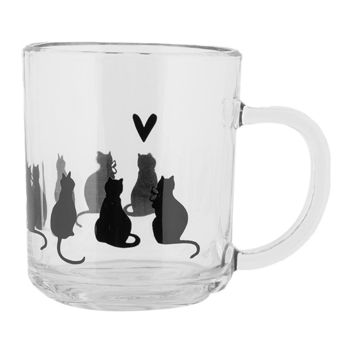 Clayre Eef Teeglas Katzen 200ml 11x8x9cm