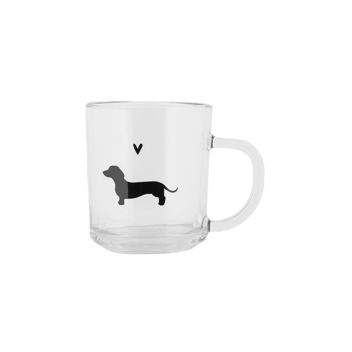 Clayre Eef Teeglas Dackel 200ml 11x8x9cm