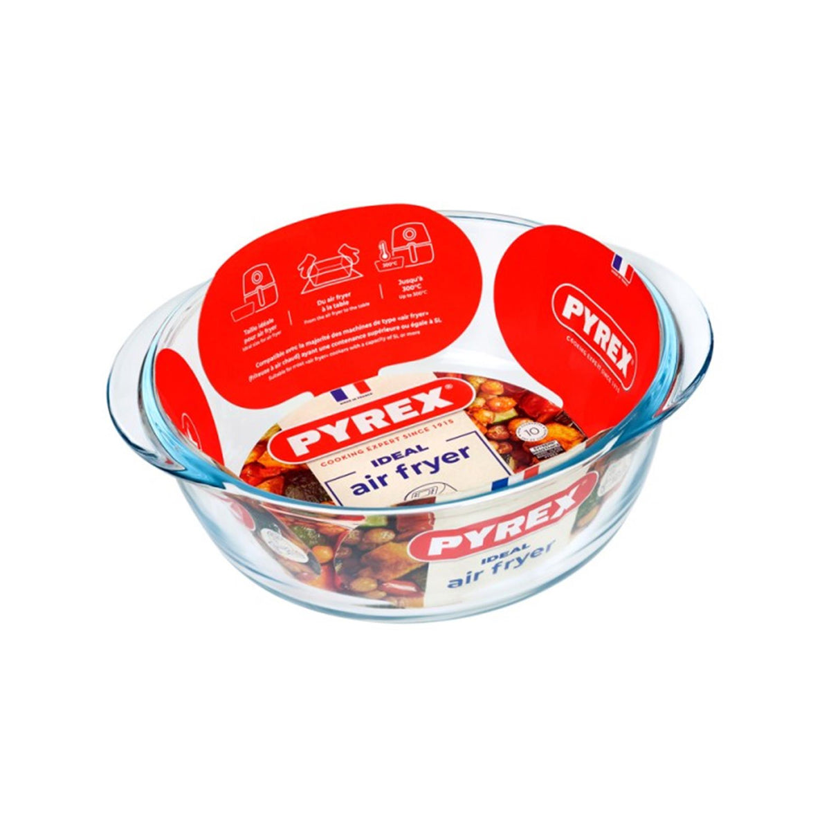 Pyrex-Luftfritteuse, runde Form, 1 l, 20 x 18 x 7 cm