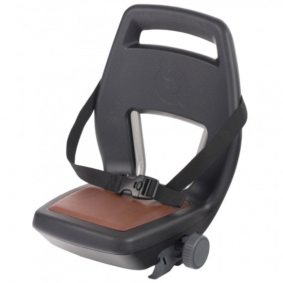 Qibbel Rücksitz Junior 6+ Fußstütze + Gürtel schwarzbraun