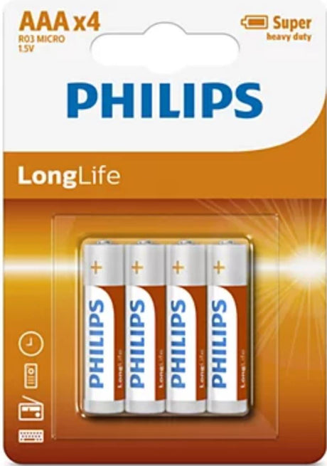 Philips Batterie Long Life AAA 12x4Stk