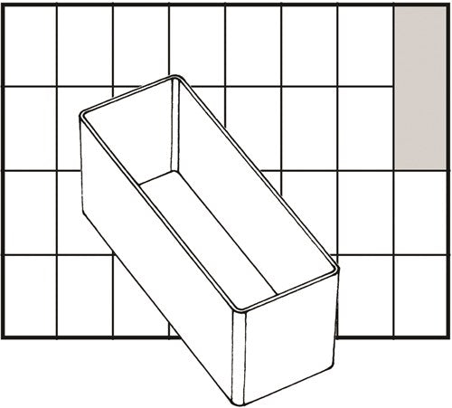 Raaco Insetbox, Größe A9-2, H: 47 mm, Größe 109x39 mm, 1 Stück