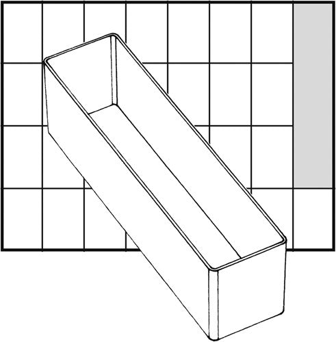 Raaco Insetbox, Größe A9-3, H: 47 mm, Größe 163x39 mm, 1 Stück