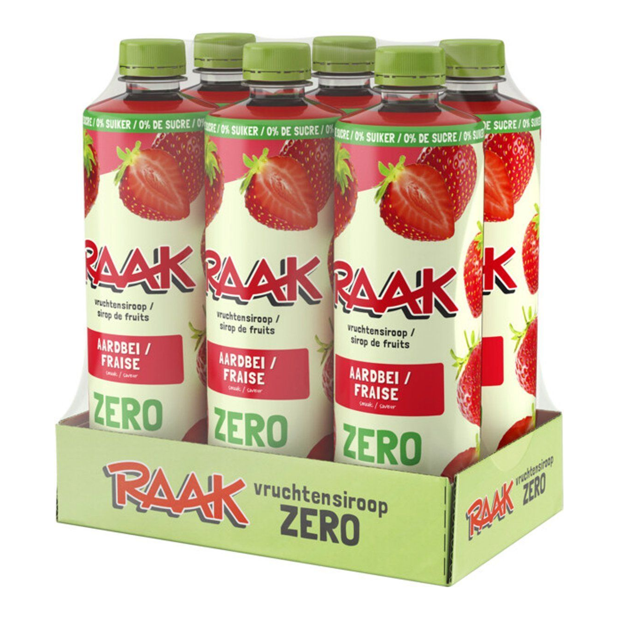 Raak Fruchtsirup Erdbeeren ohne Zucker (6x 750ml)