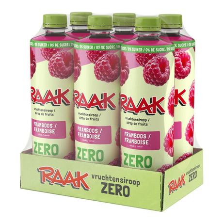 Raak Fruchtsirup Himbeere ohne Zucker (6x 750ml)
