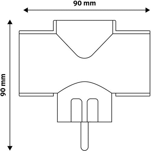 Erdungsstecker-Adapter 3-fach T-Modell weiß – 6175914