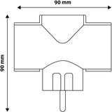 Erdungsstecker-Adapter 3-fach T-Modell weiß – 6175914