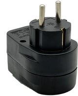 Enzo randaarde stekkeradapter met schakelaar zwart - 6140891