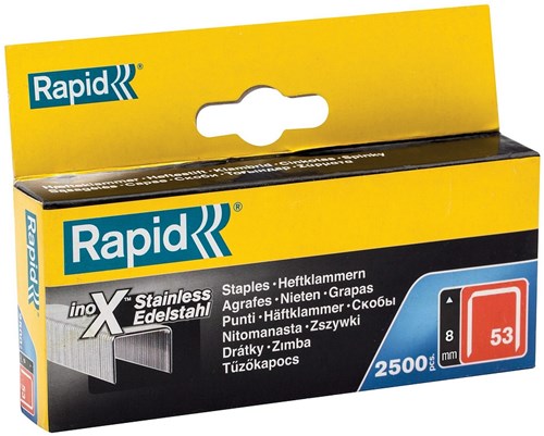 Rapid nr. 53 dundraadnieten rvs 8 mm, 2.500 stuks - 23808000 - 23808000