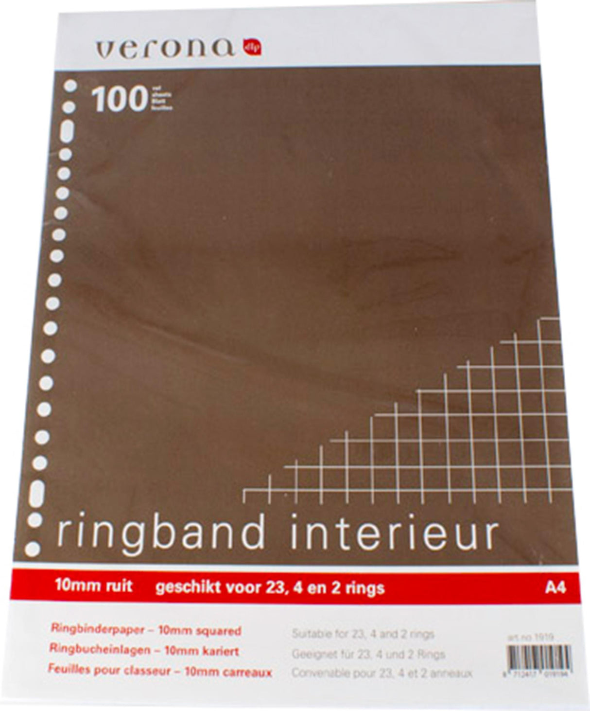 Ringbuch-Inneneinlage A4 23 Ringe kariert 10 mm 100