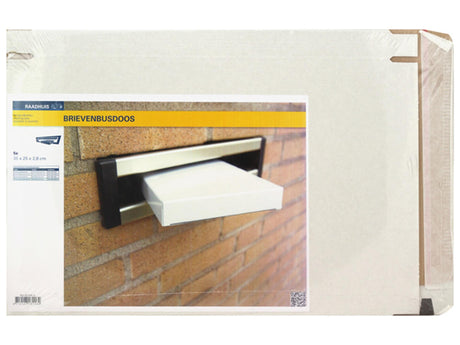 Kangaro Rathaus-Briefkasten – 250 x 350 x 28 mm – weiß – 5 Stück – rd-351105-5