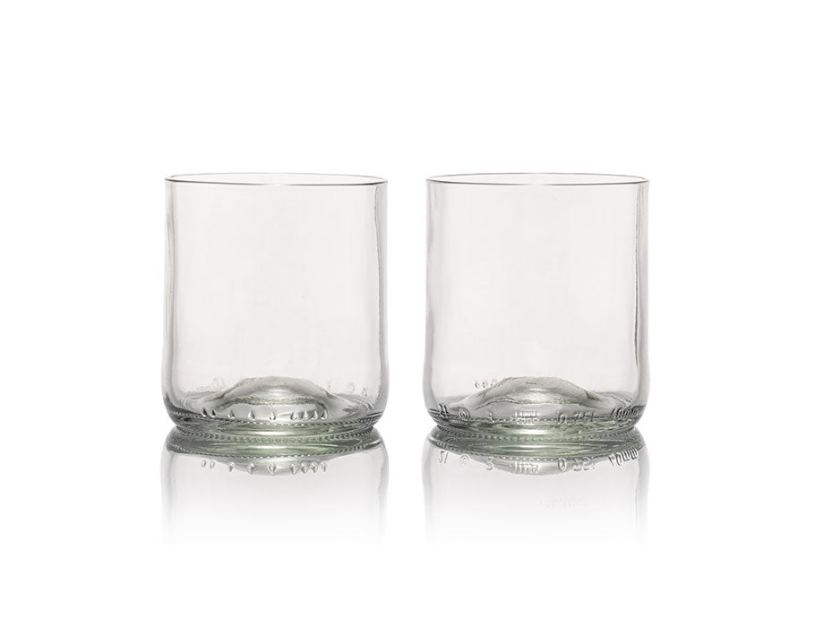 Abgebildetes Glas - kurzes Getränk - 2 -pack - klar