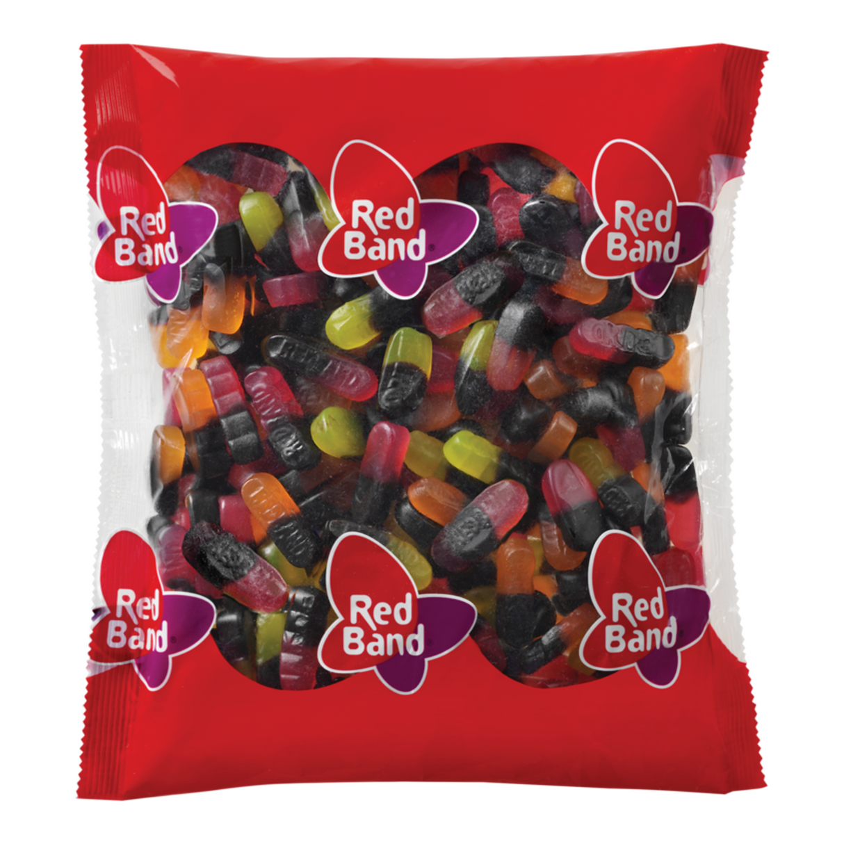 Rote Band-Lakritzfrucht-Duos (6x 1kg)