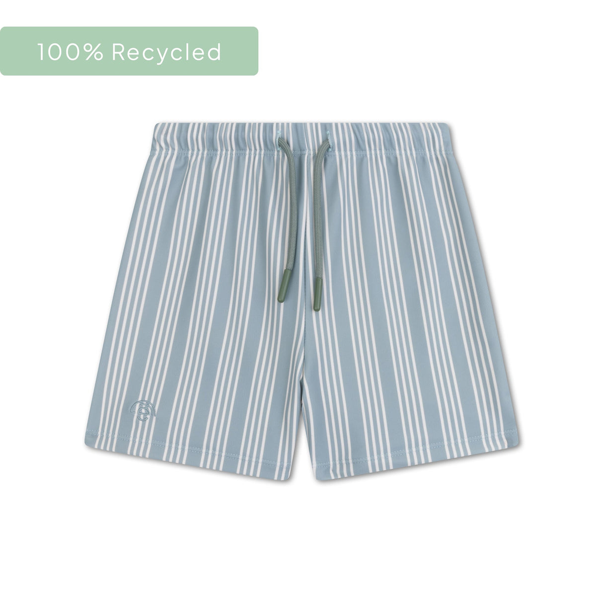 Resort-Streifen | grüne UV-Schwimmboxershorts für Jungen