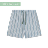 Resort-Streifen | grüne UV-Schwimmboxershorts für Jungen