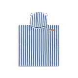Wanderer | Blauer Strandponcho aus Baumwolle, 65 x 65 cm