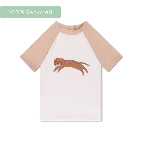 Wanderer | braunes UV-Badeshirt mit kurzen Ärmeln