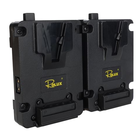 Rolux duo mini piastra batteria a V-Mount RL-AC16S