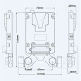 Rolux Mini V-Mont Battery Plate RL-AC13S