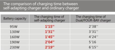 Rolux Fast Charger YC-ZNC para batería V-montón