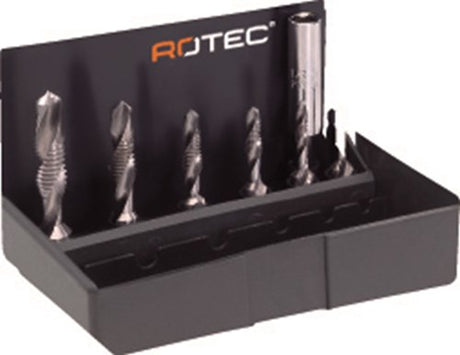 Rotec 6 Stk. Kass. Kombibohrer M3-M10 - 9002030