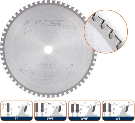 Rotec hm dry-cutter zaagblad bouwstaal, ø300x2,2x30mm z=80 wwf - 5560125 - 556.0125