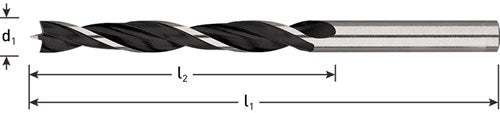 Rotec machinale houtboor 3,0x33 61 mm - 10 stuk(s) - 2350301