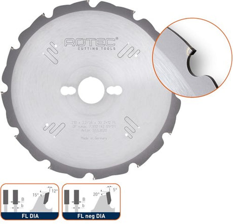 Rotec pkd zaagblad diamond, ø160x2,2x20mm z=8 fl dia - 5533005