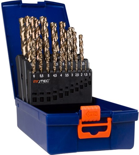 Rotec Spiralbohrer-Set '107', DIN338, Uni-3, 25 Stück, ø1-13 ABS - 900.0057k - 900.0057k