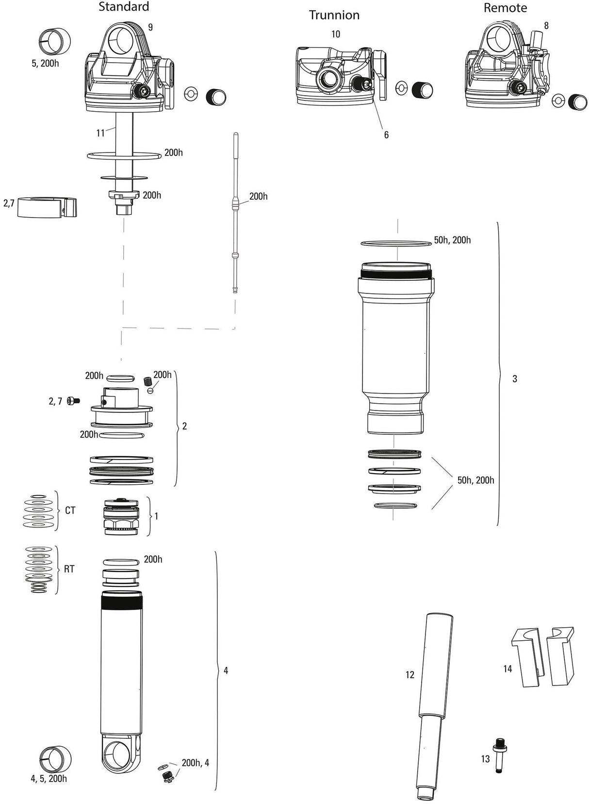 Rockshox Stoßdämpfer Sidluxe Ultimate RL Mod. 23 Hinterradstoßdämpfer RS Sidluxe Ult Rl 145 x 27,5 mm