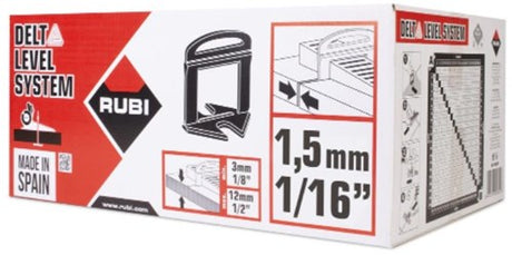 Rubi delta leveling systeem clips | 3-12 mm | 1,5 mm | 2400 stuks
