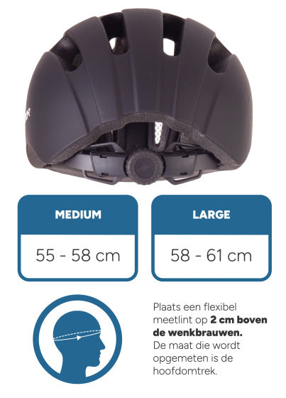 Rucanor City Flow Fahrradhelm E-Bike verstellbar Schwarz Größe 58-61 cm (L)