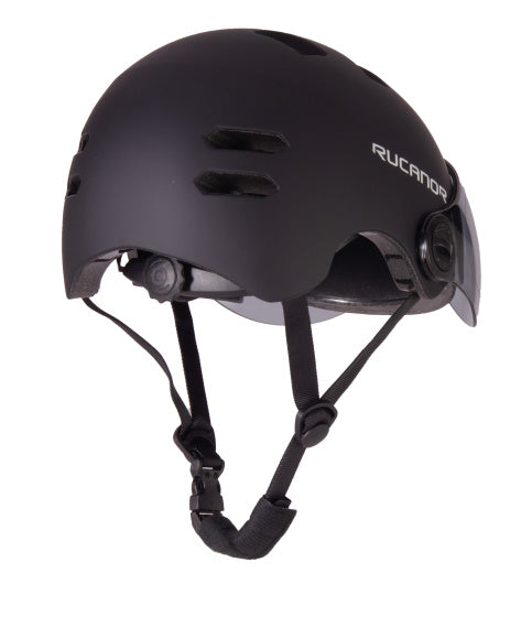 Rucanor Urban Sprint Scootering Fahrradhelm Visier NT8776 Schwarz Größe 58-61 cm (L)