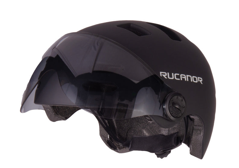 Rucanor Urban Sprint Scootering Fahrradhelm Visier NT8776 Schwarz Größe 58-61 cm (L)