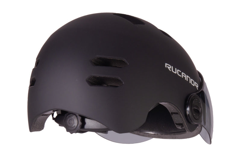 Rucanor Urban Sprint Scootering Fahrradhelm Visier NT8776 Schwarz Größe 58-61 cm (L)