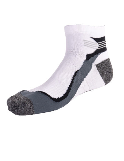 Rucanor Running Socken kurz 2-Pack weiß grau Größe 43-46