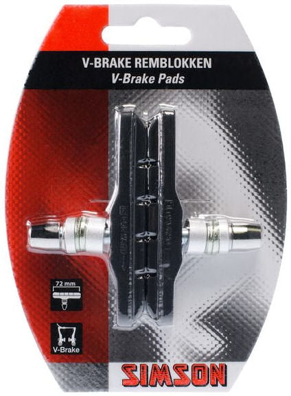 Totas de freno V-Brake 72 x 12.5 mm Negro 2 piezas