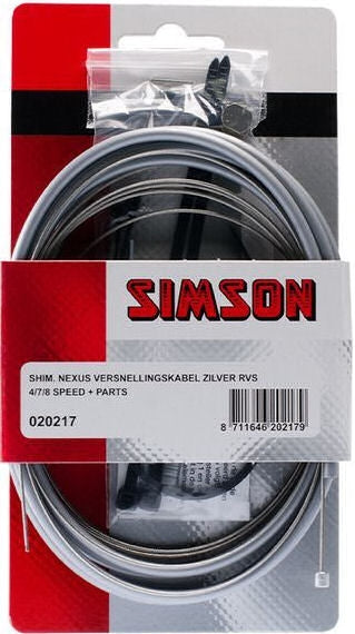 Simson -Getriebekabel Set Nexus 1700 2150 mm Grau Silber