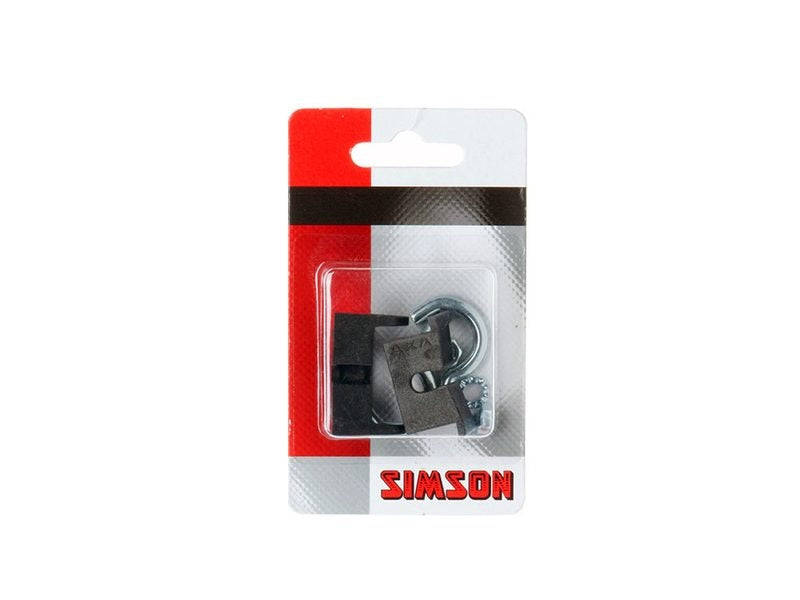 Simson Ring Lock Monting Set Normal - 2 Hooks, 2 Clamps, 2 Bolzen, 2 Réng - schwaarz