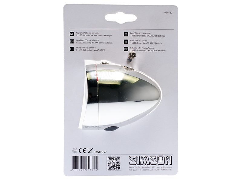 Simson Rufflicht klassesch Chrome