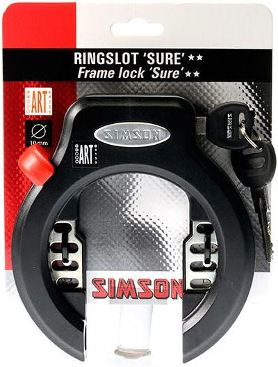 Simson Ringsslot Sure Art2 - Svart, 6,5 cm - sykkel